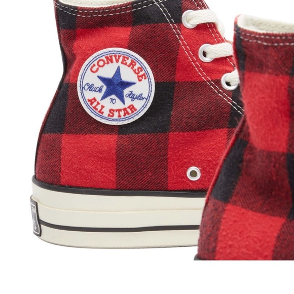 Converse Chuck 70 High 'Upcycled Flannel' Men’s Size 9.5 / Women’s Size 11.5 - Picture 4 of 5